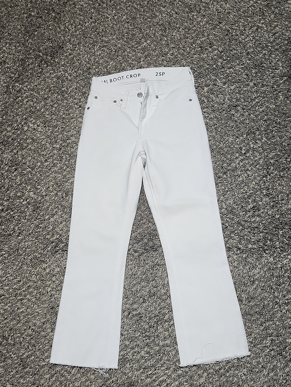 J. Crew White Semi Boot Crop Jeans